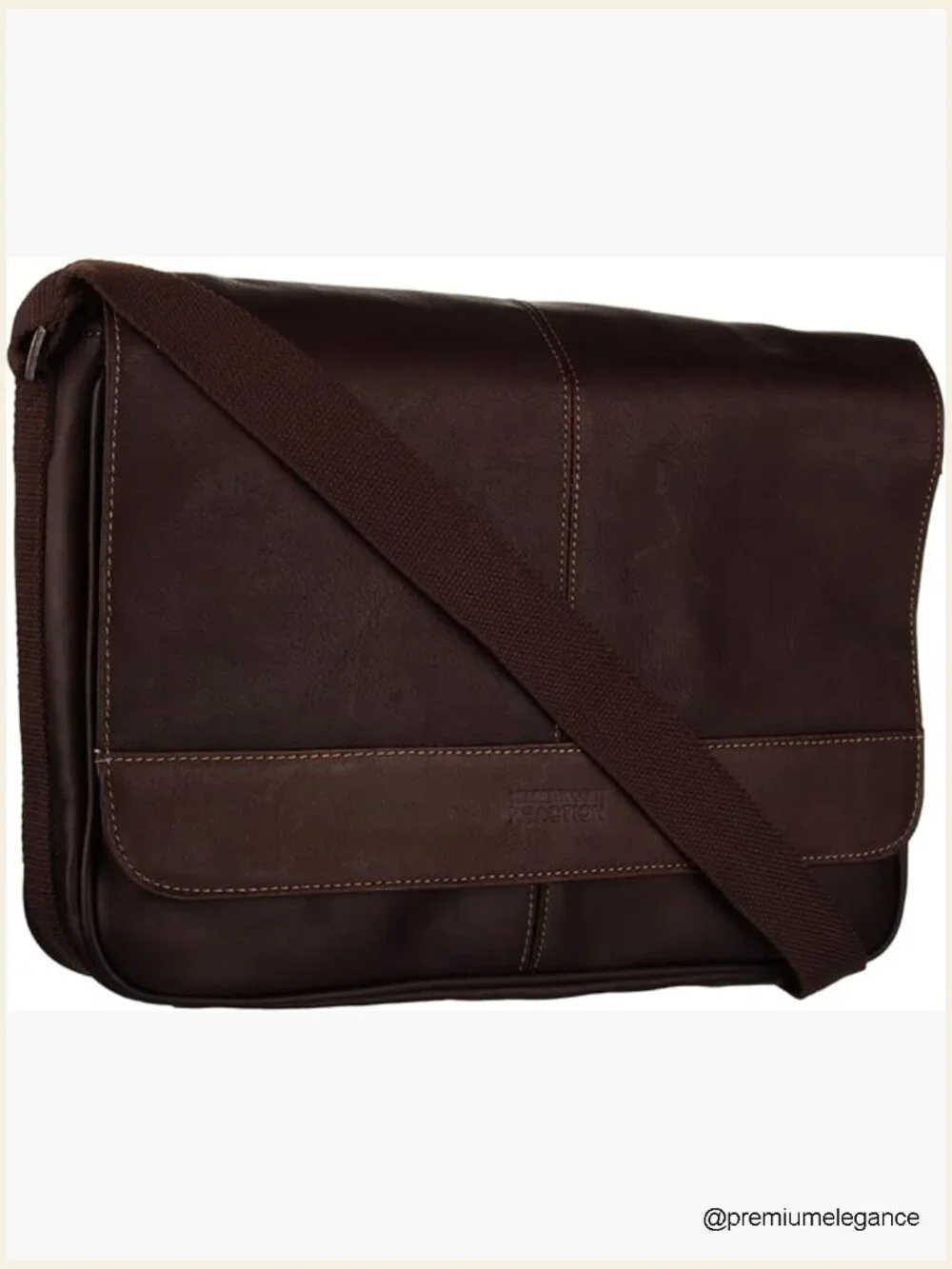 Full-Grain Colombian Leather Messenger Bag Fits 15.6